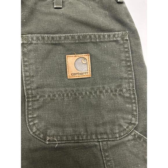 VTG Made in USA Men’s Carhartt Pants Green Color Carpenter Pants Size 33x30 - Picture 6 of 8